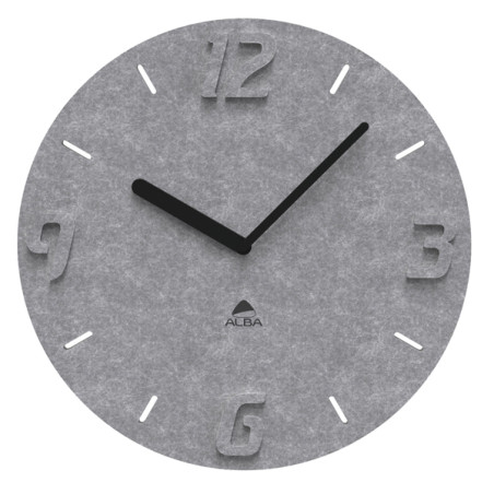 Orologio da parete PET effetto 3D Ø55cm grigio Alba